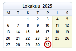 
Tämän päivän päivämäärä