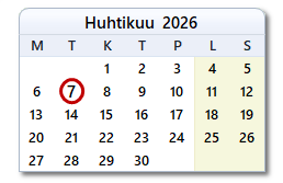 Tämän päivän päivämäärä