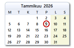 Tämän päivän päivämäärä