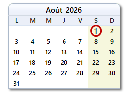 La date d'aujourd'hui