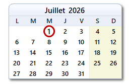 La date d'aujourd'hui