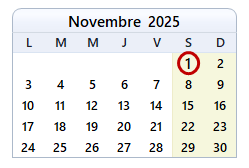 
La date d'aujourd'hui