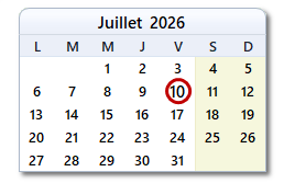 La date d'aujourd'hui