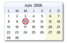 La date d'aujourd'hui