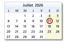 La date d'aujourd'hui