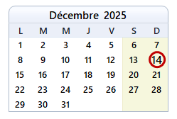 
La date d'aujourd'hui