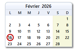 La date d'aujourd'hui
