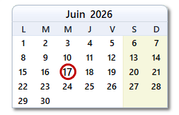 La date d'aujourd'hui