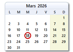 La date d'aujourd'hui