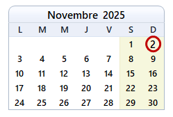 
La date d'aujourd'hui