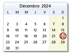 La date d'aujourd'hui