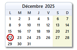 La date d'aujourd'hui