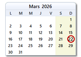La date d'aujourd'hui