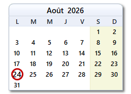 La date d'aujourd'hui