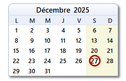 La date d'aujourd'hui