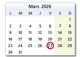 La date d'aujourd'hui