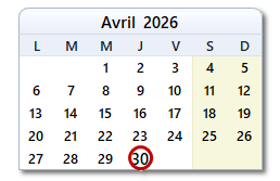 La date d'aujourd'hui