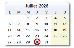 La date d'aujourd'hui