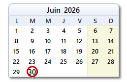 La date d'aujourd'hui
