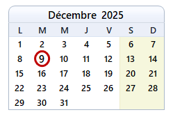 
La date d'aujourd'hui