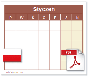 Kalendarz PDF Polska