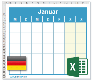 Kalender Excel Deutschland