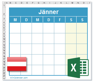 Kalender Excel Österreich