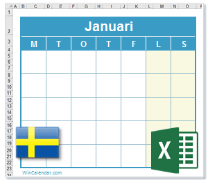 Sverige Excel Kalender