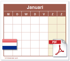 Kalender PDF Nederland