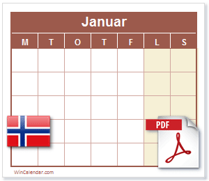Kalender PDF Norge