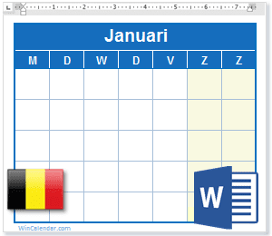 Kalender Word België