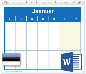 Kalender Word Eesti
