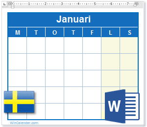 Kalender Word Sverige