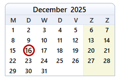
De datum van vandaag