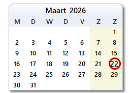 De datum van vandaag