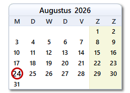 De datum van vandaag