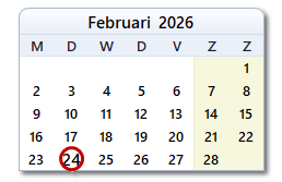 De datum van vandaag