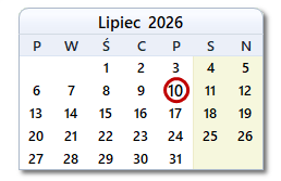 Dzisiejsza data