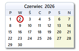 Dzisiejsza data