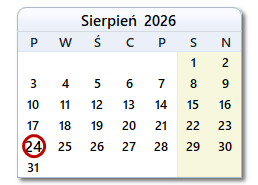 Dzisiejsza data