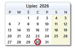 Dzisiejsza data