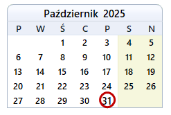 
Dzisiejsza data