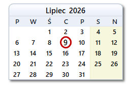 Dzisiejsza data