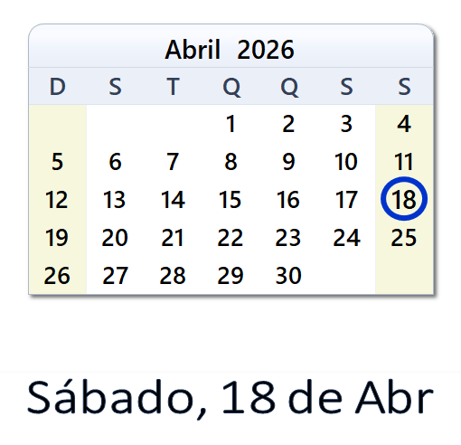 18 de Abril, 2026 Calendário com notícias e tweets do dia - BRA