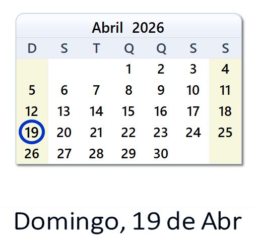 19 de Abril, 2026 Calendário com notícias e tweets do dia - BRA