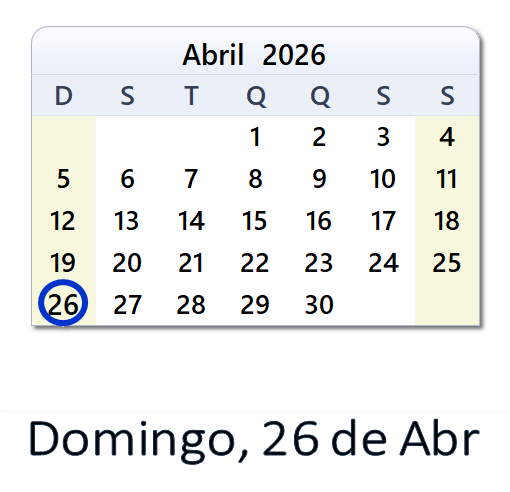 26 de Abril, 2026 Calendário com notícias e tweets do dia - BRA