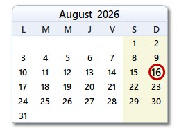Data de azi
