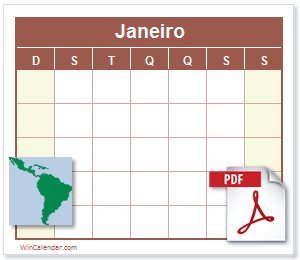 Calendário PDF América Latina